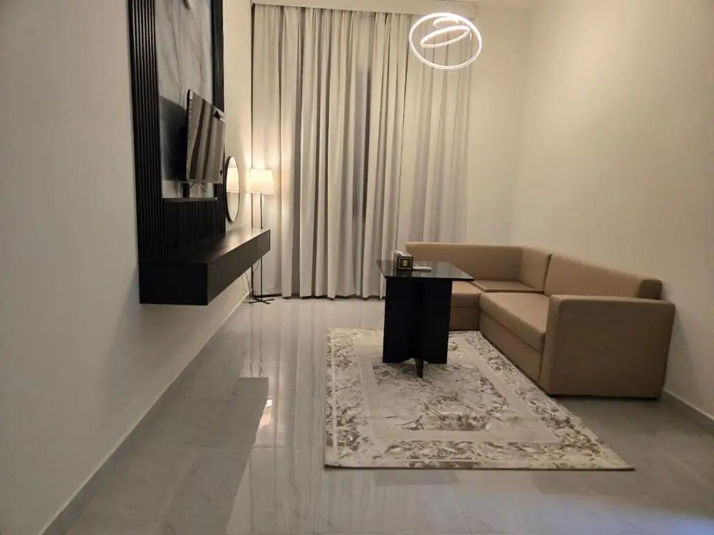Comfortable living area in an Al Zahra suite